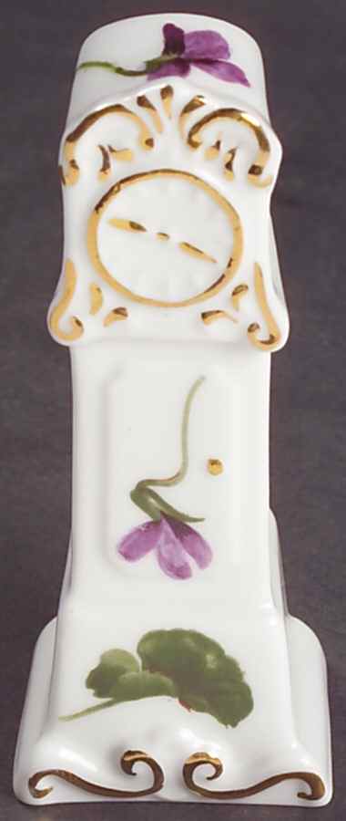 Victorian Violets Figural Clock by Hammersley-1