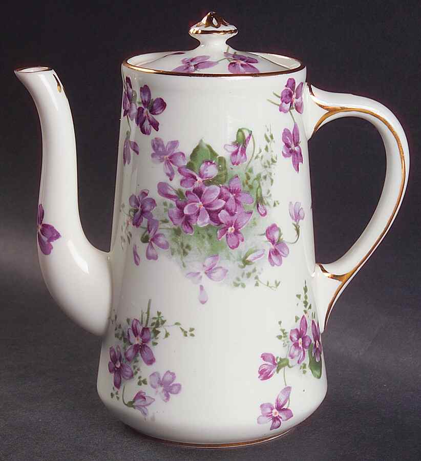 Victorian Violets Mini Coffee Pot & Lid by Hammersley-1