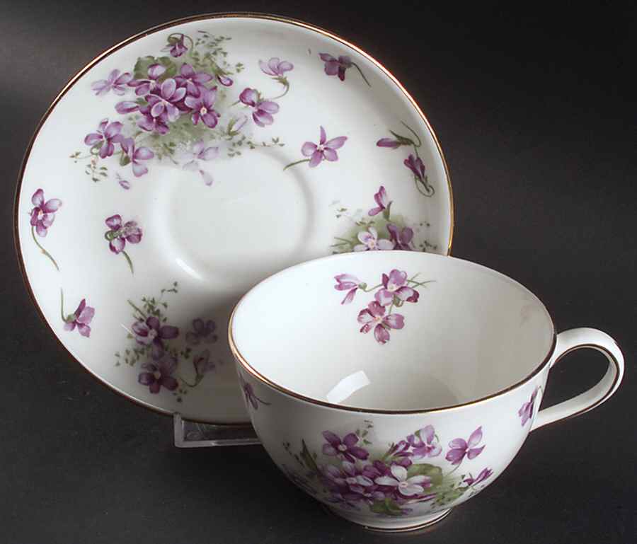 Victorian Violets Oversized Cup & Saucer Set by Hammersley-1