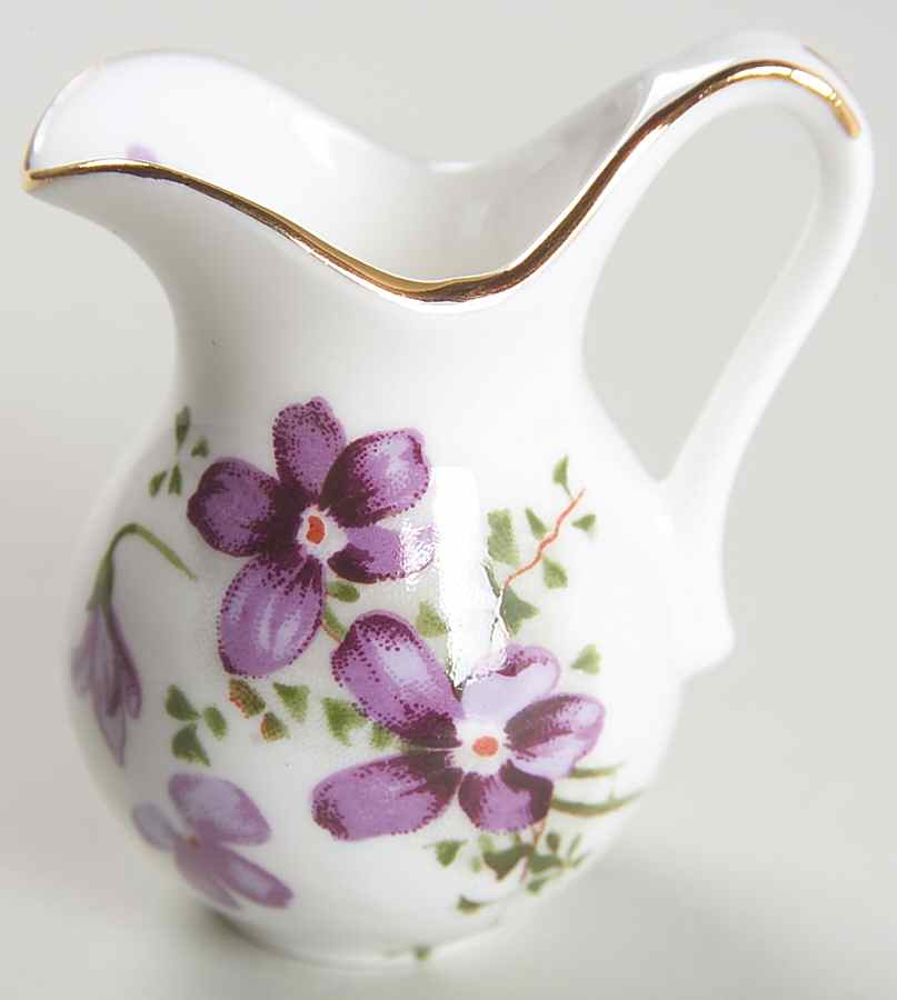 Victorian Violets Mini Pitcher and Bowl Set, Pitcher Only by Hammersley-1