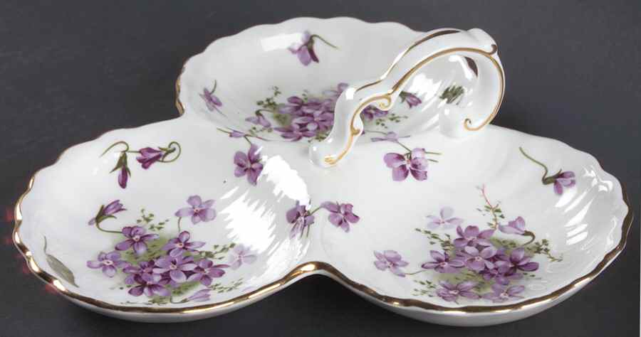 Victorian Violets 3-Part Relish by Hammersley-1