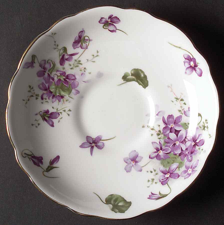 Victorian Violets Saucer for Footed Cup by Hammersley-1