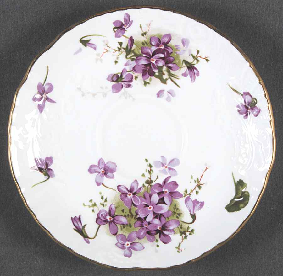 Victorian Violets Saucer for Footed Cup by Hammersley-1