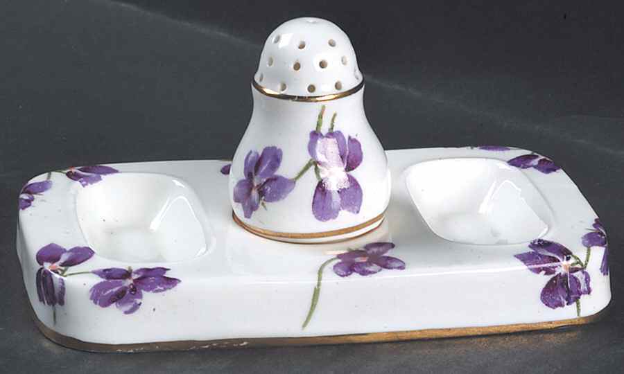 Victorian Violets Double Salt Dip & Shaker by Hammersley-1