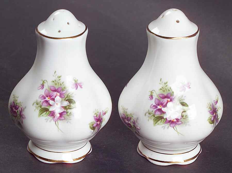 Victorian Violets Salt & Pepper Set by Hammersley-1