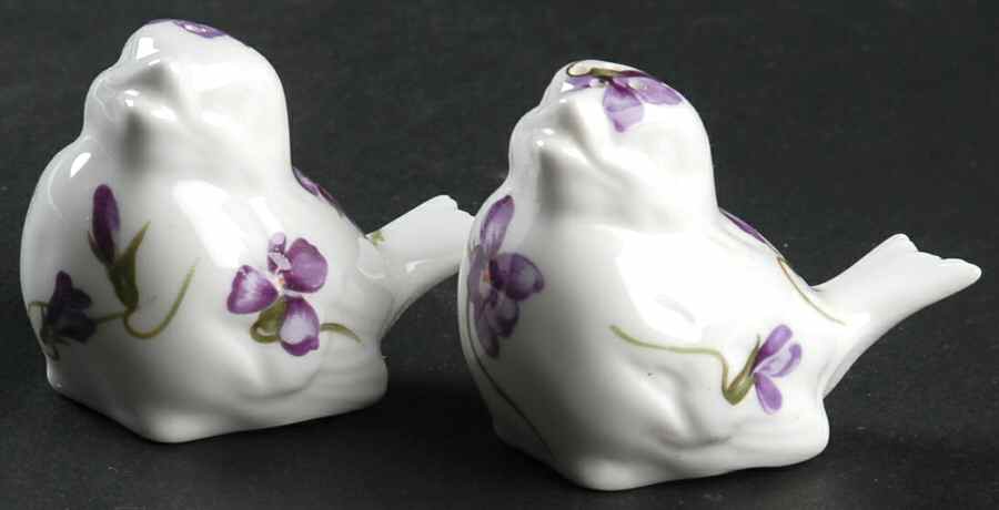 Victorian Violets Figural Salt & Pepper Set by Hammersley-1