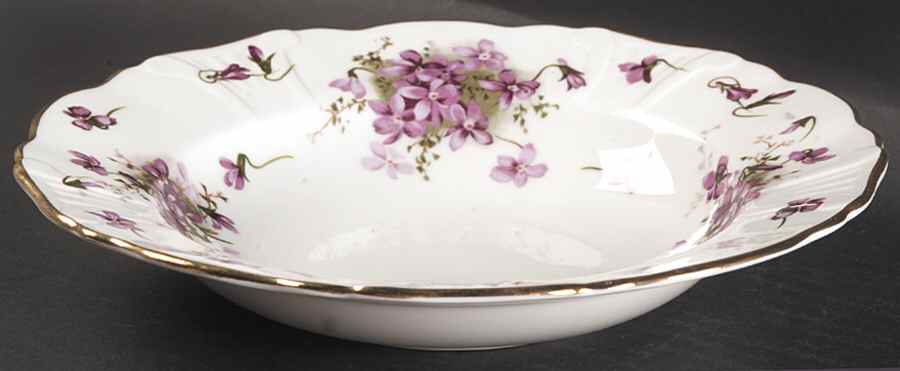 Victorian Violets Large Rim Soup Bowl by Hammersley-1