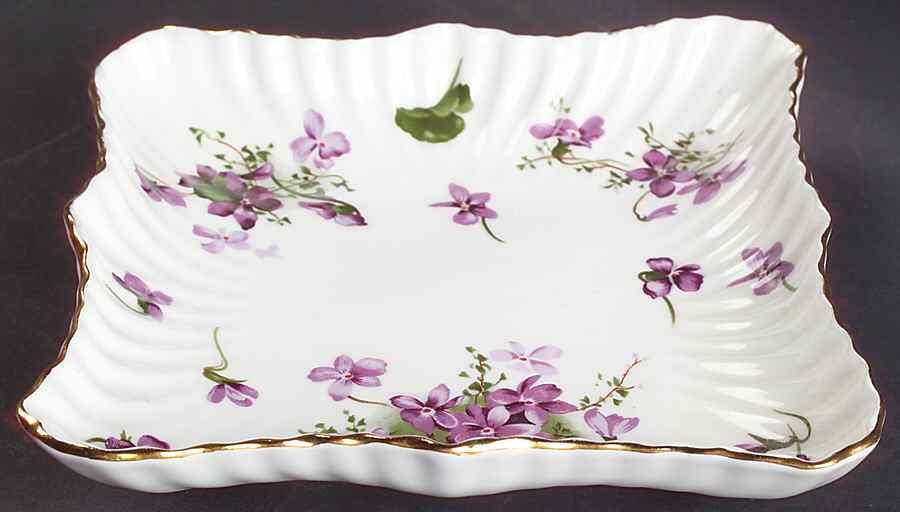 Victorian Violets 6" Square Sweet Meat by Hammersley-1
