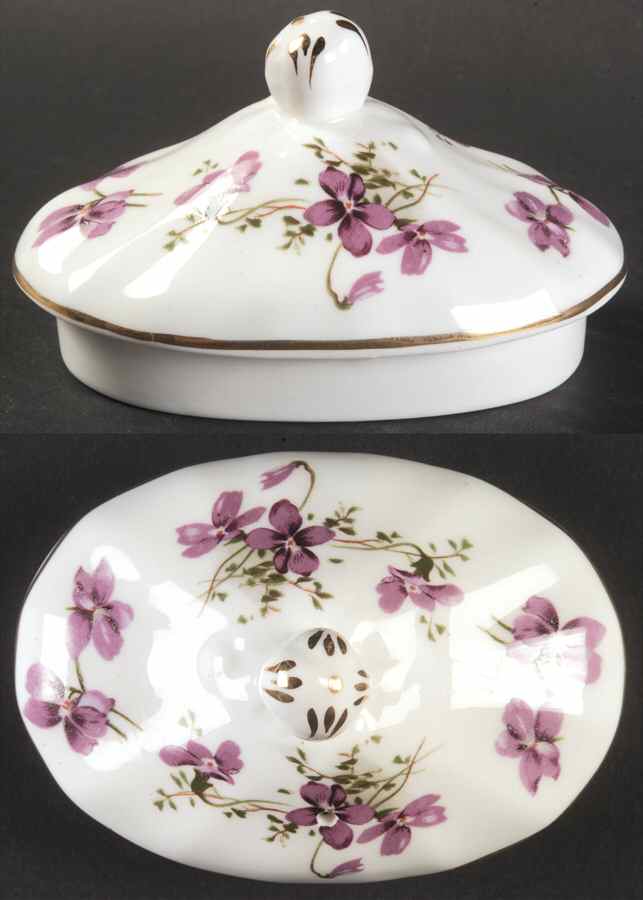 Victorian Violets Lid for Teapot by Hammersley-1