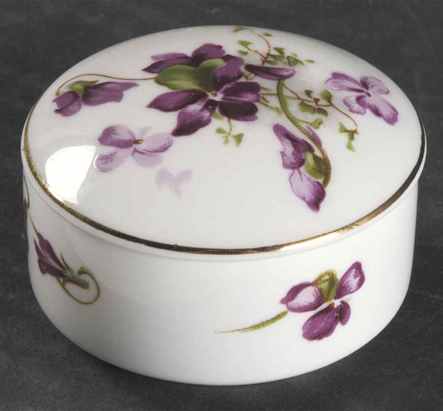 Victorian Violets Trinket Box with Lid by Hammersley-1