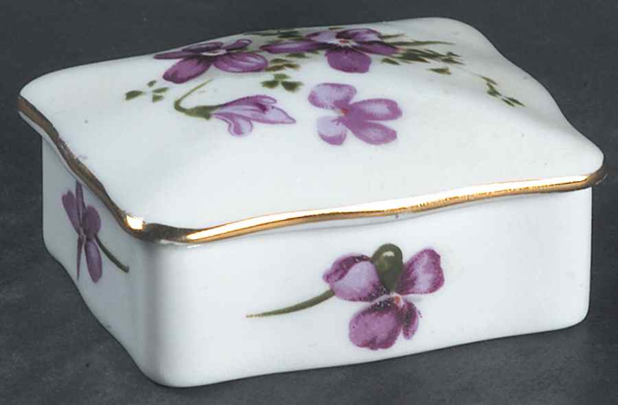 Victorian Violets Trinket Box with Lid by Hammersley-1
