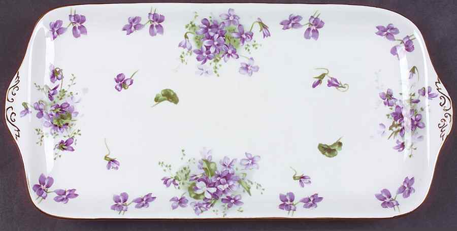Victorian Violets 13" Sandwich Tray by Hammersley-1