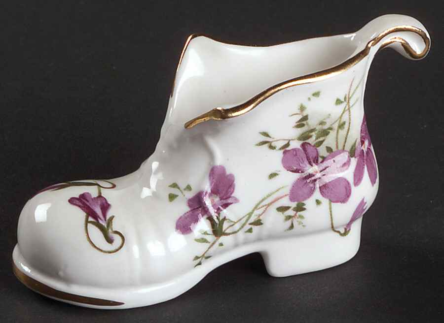 Victorian Violets Miniature Victorian Boot by Hammersley-1