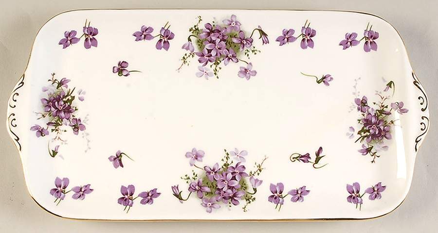 Victorian Violets 14" Sandwich Tray by Hammersley-1