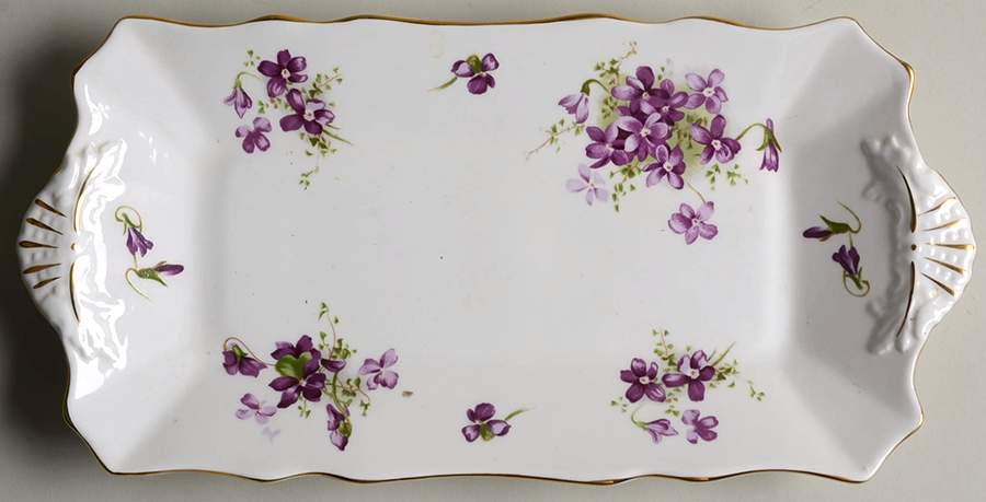 Victorian Violets 12" Sandwich Tray by Hammersley-1
