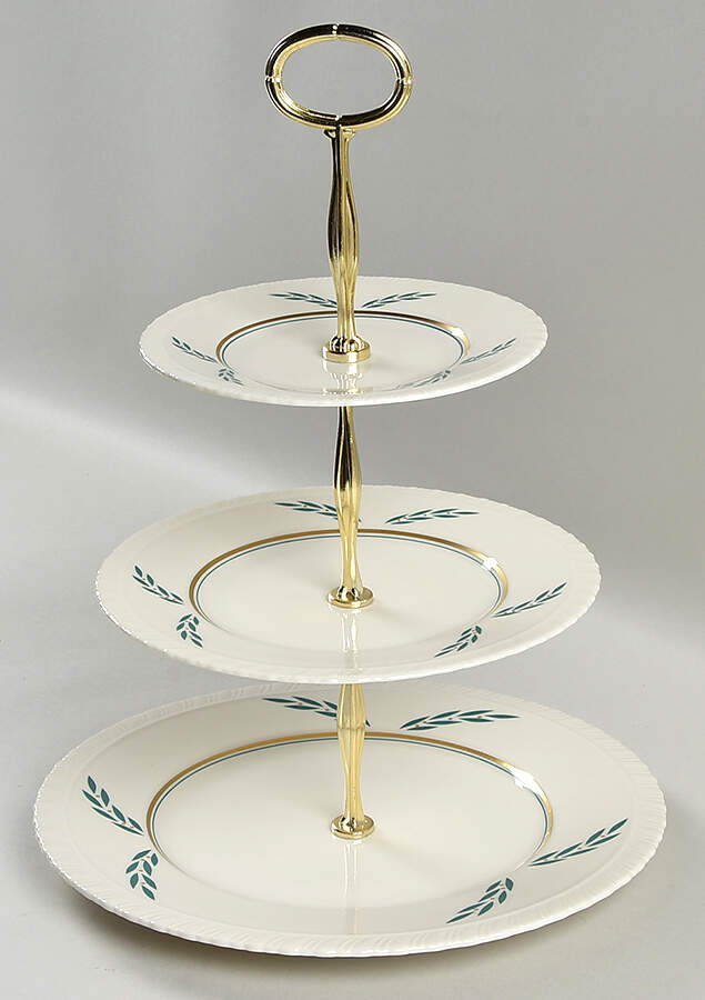 Coronation 6 5/8"-10"  2 Tiered Serving Tray (Dp, Sp) HC by Hanover-1