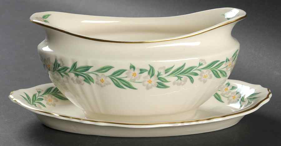 HAN1 Gravy Boat with Attached Underplate by Hanover-1