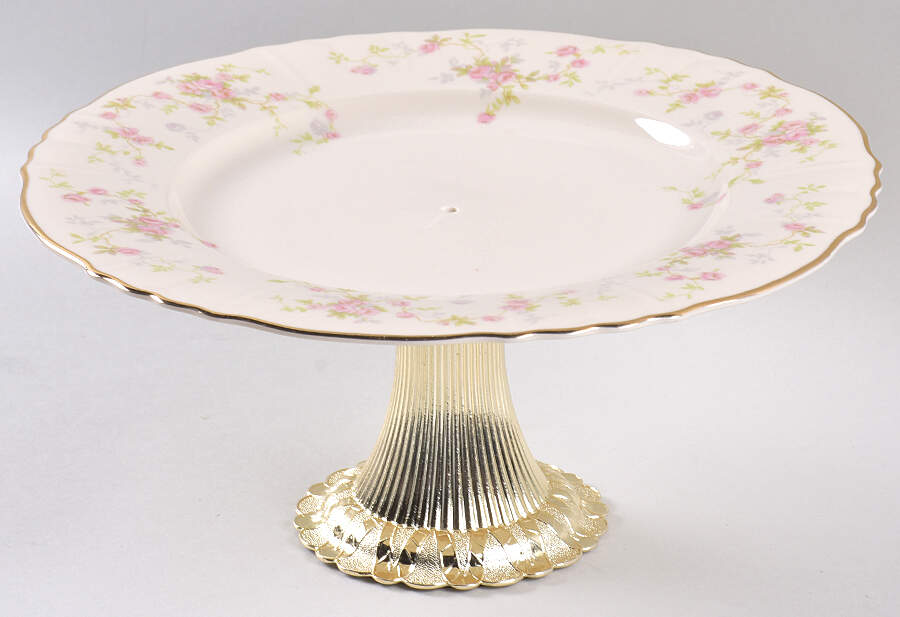 Primrose Cake Stand with 4"-5" Metal Pedestal  Hc by Hanover-1