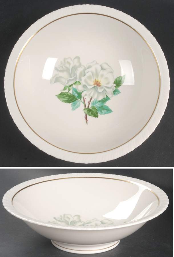 Silver Rose 9" Round Vegetable Bowl by Hanover-1