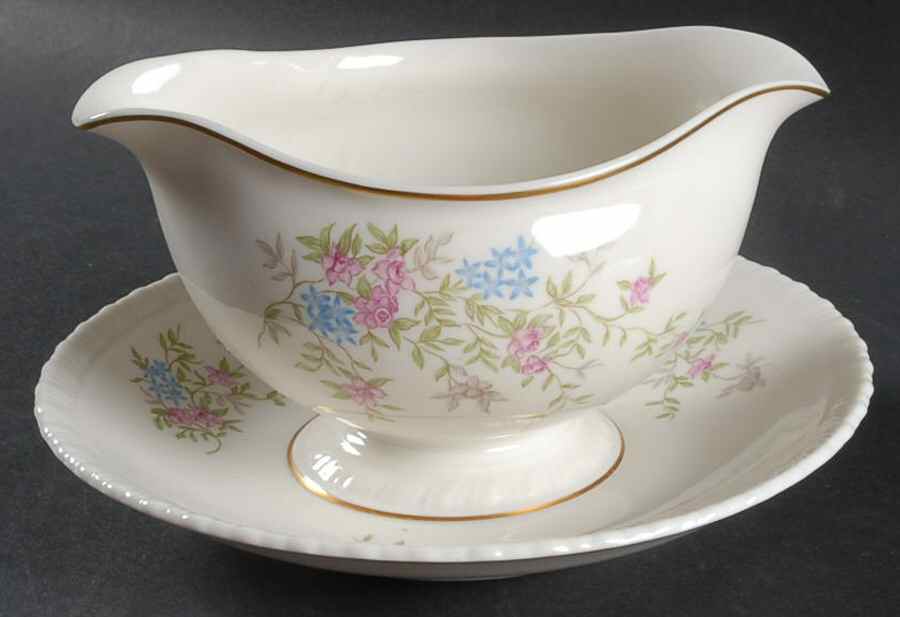 Spring Time Gravy Boat with Attached Underplate by Hanover-1