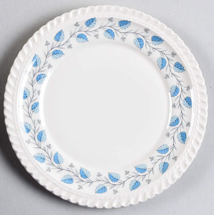 Bermuda (Blue Leaves) Bread & Butter Plate by Harker-1