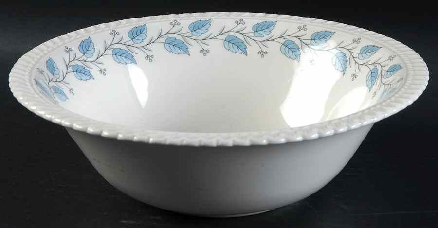 Bermuda (Blue Leaves) 8" Round Vegetable Bowl by Harker-1