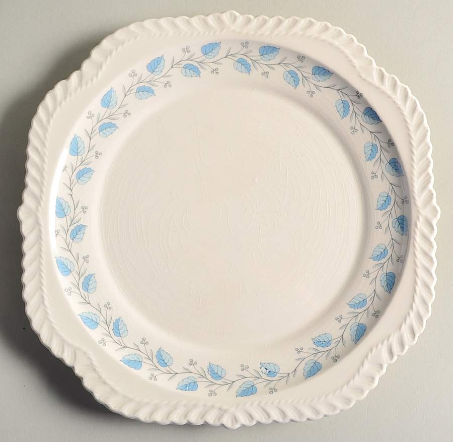 Bermuda (Blue Leaves) Square Salad Plate by Harker-1