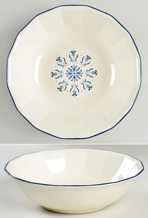 Blue Dane 8" Round Vegetable Bowl by Harker-1