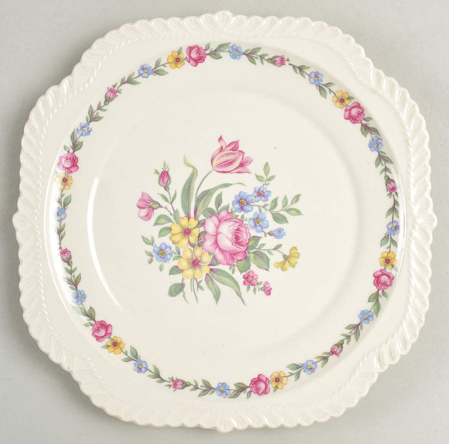 Bouquet Square Salad Plate by Harker-1