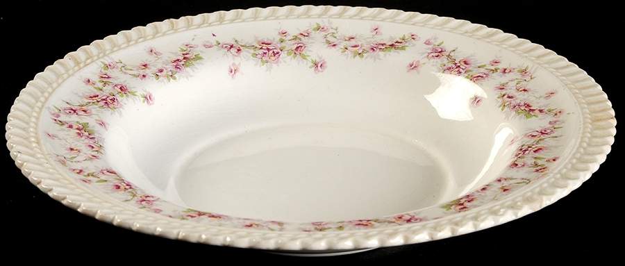 Bridal Rose (Royal Gadroon, No Trim) Rim Soup Bowl by Harker-1