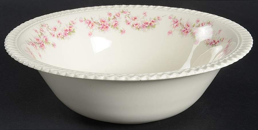 Bridal Rose (Royal Gadroon, No Trim) 8" Round Vegetable Bowl by Harker-1