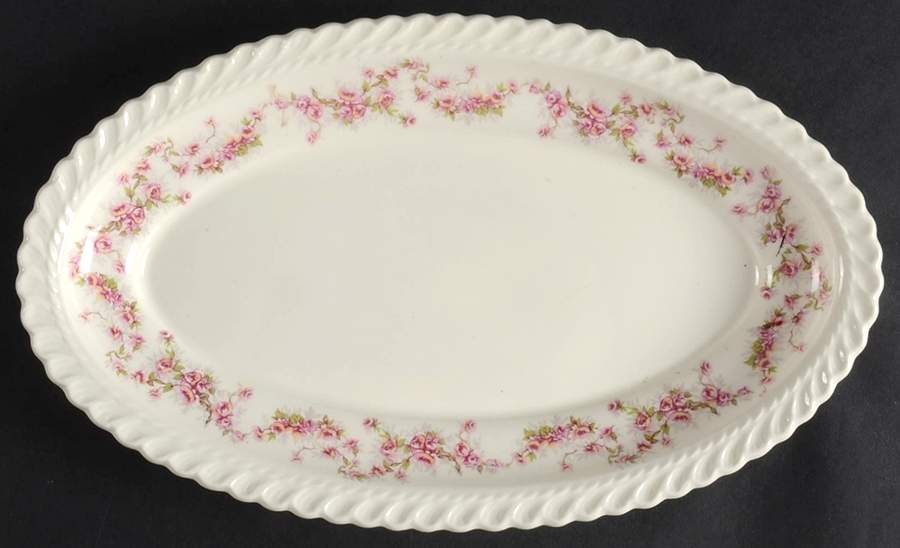 Bridal Rose (Royal Gadroon, No Trim) Relish/Gravy Underplate by Harker-1