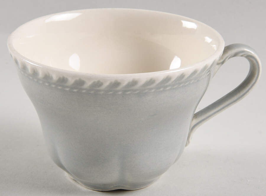 Chesterton Light Gray Flat Cup by Harker-1