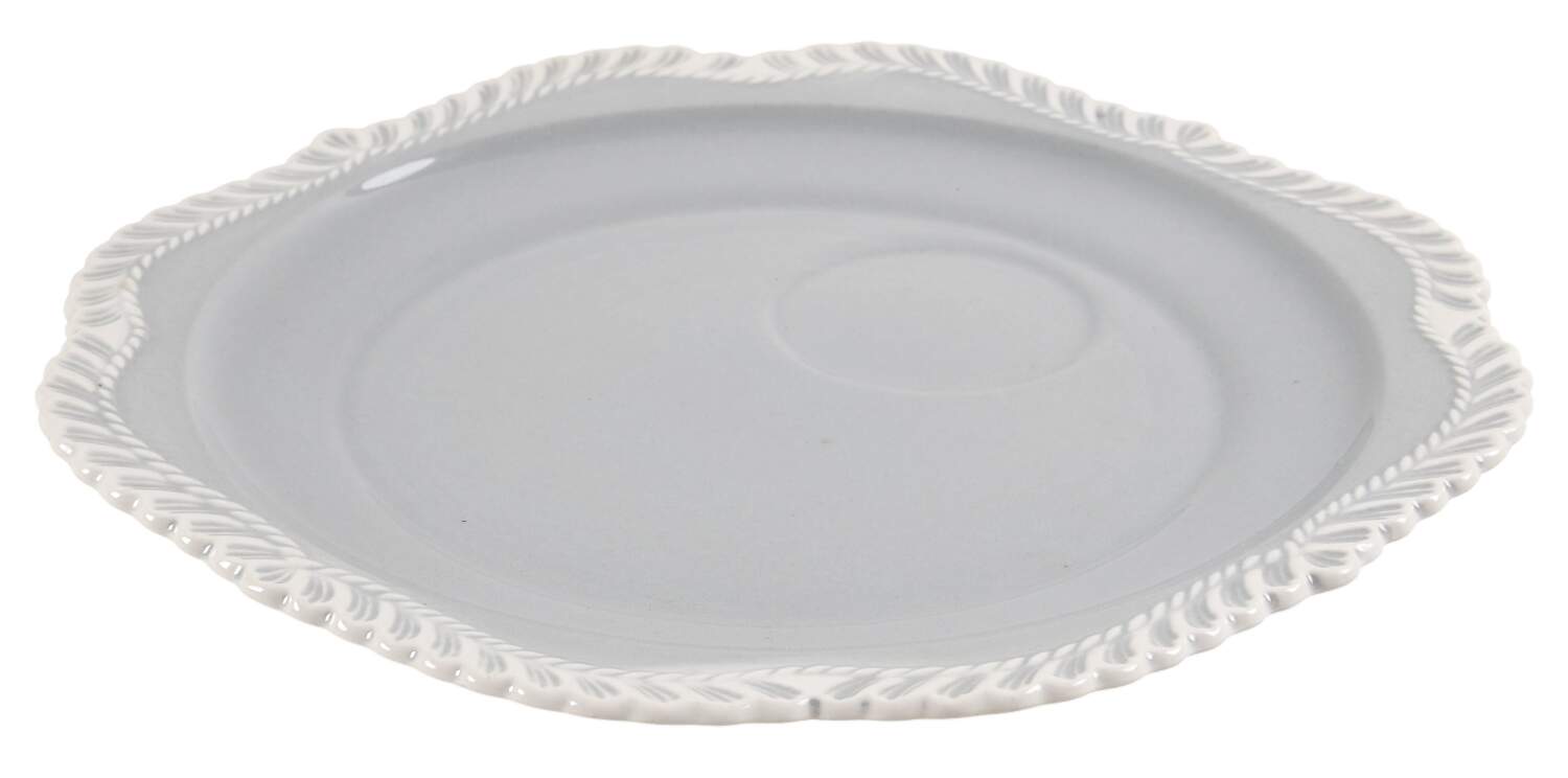 Chesterton Light Gray Snack Plate by Harker-1