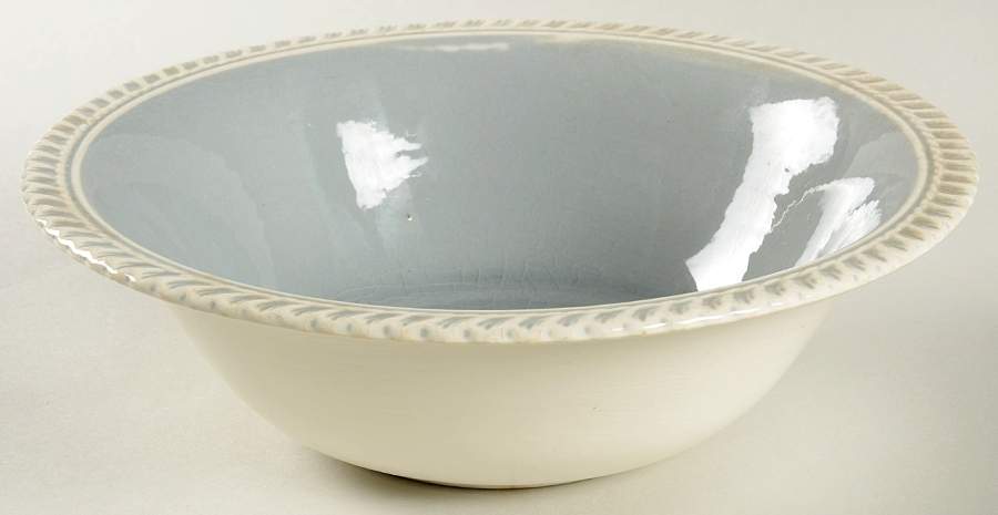 Chesterton Light Gray 8" Round Vegetable Bowl by Harker-1