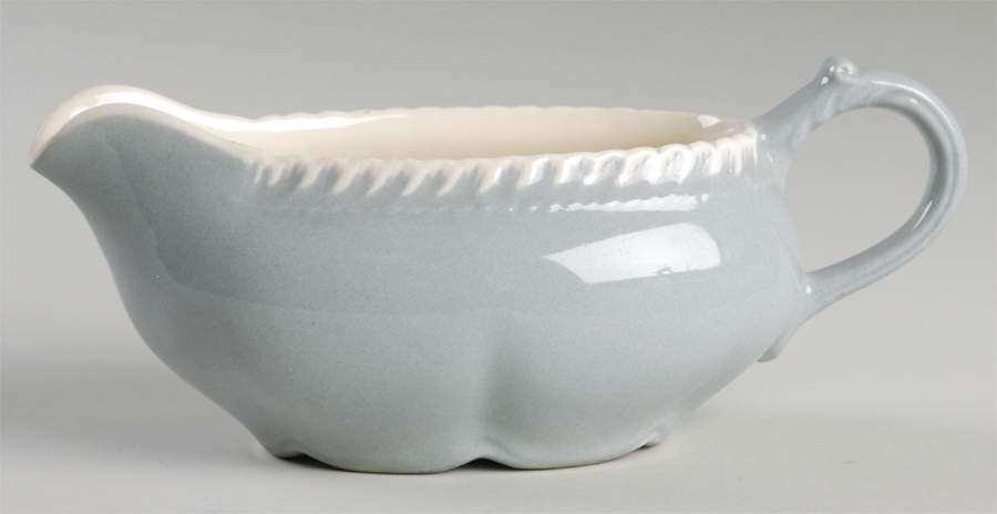 Chesterton Light Gray Gravy Boat by Harker-1