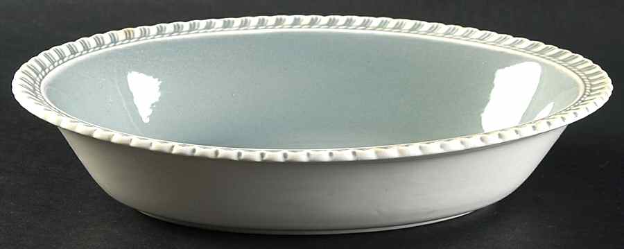 Chesterton Light Gray 9" Oval Vegetable Bowl by Harker-1