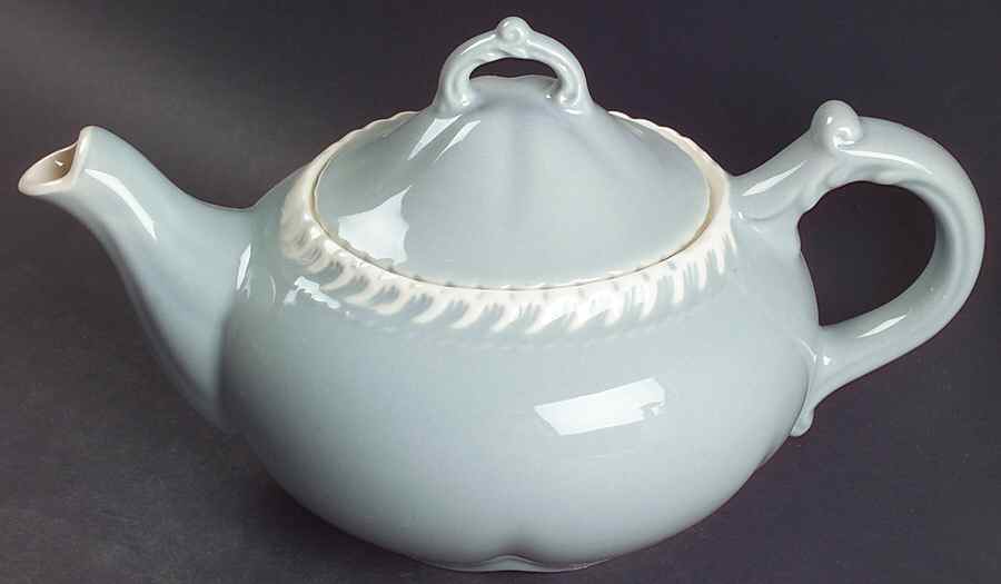 Chesterton Light Gray Teapot & Lid by Harker-1