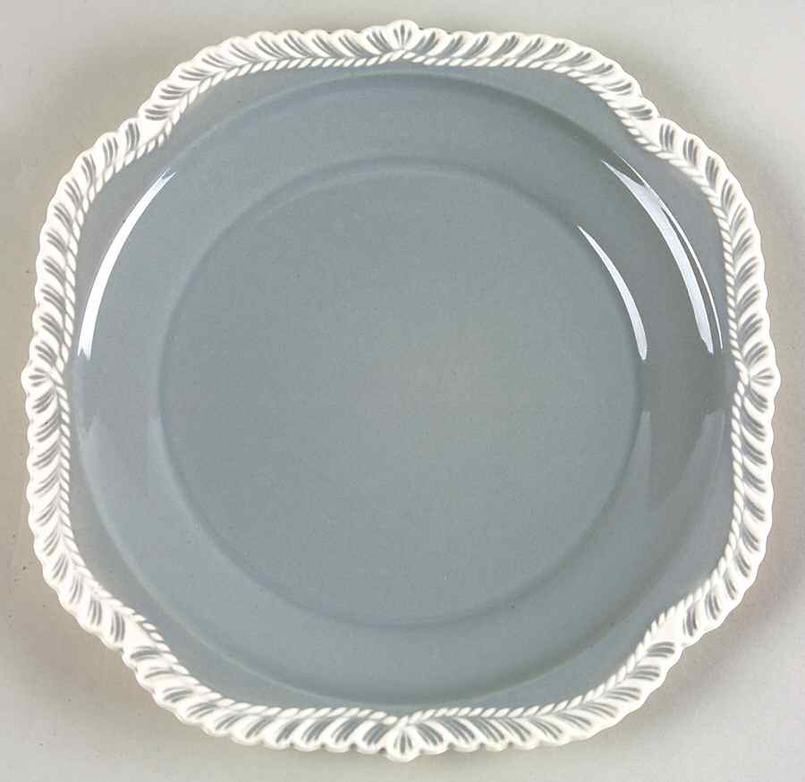 Chesterton Light Gray Square Salad Plate by Harker-1