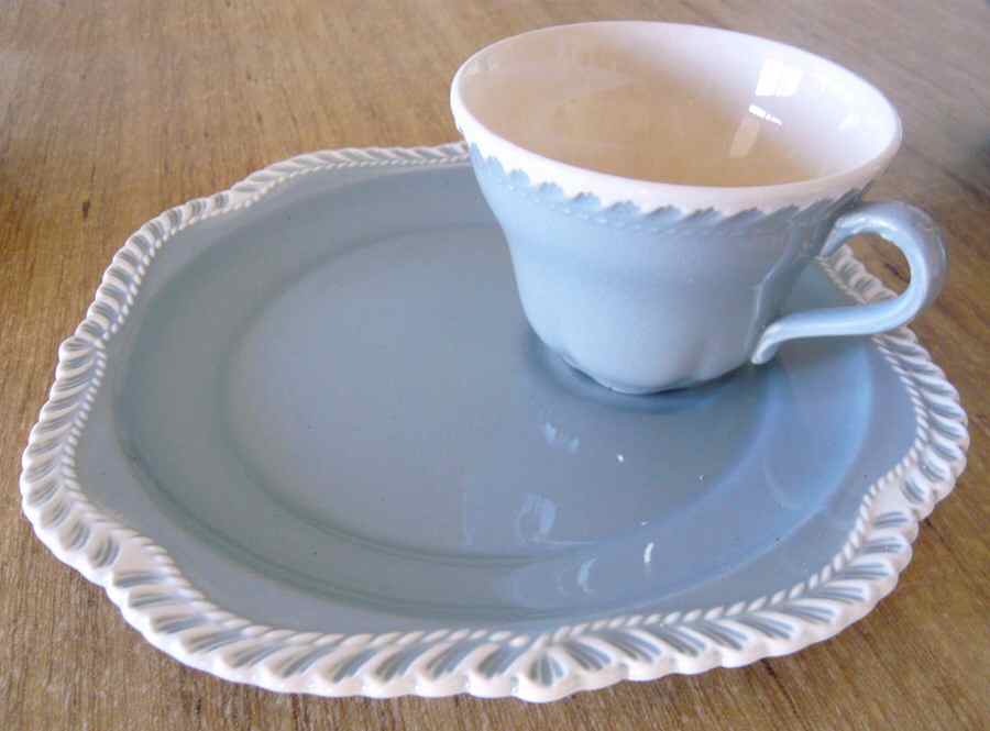Chesterton Blue Snack Plate & Cup Set by Harker-1