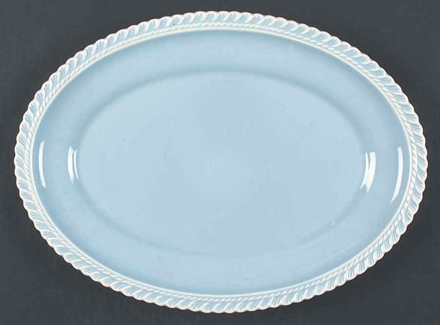 Chesterton Blue 13" Oval Serving Platter by Harker-1