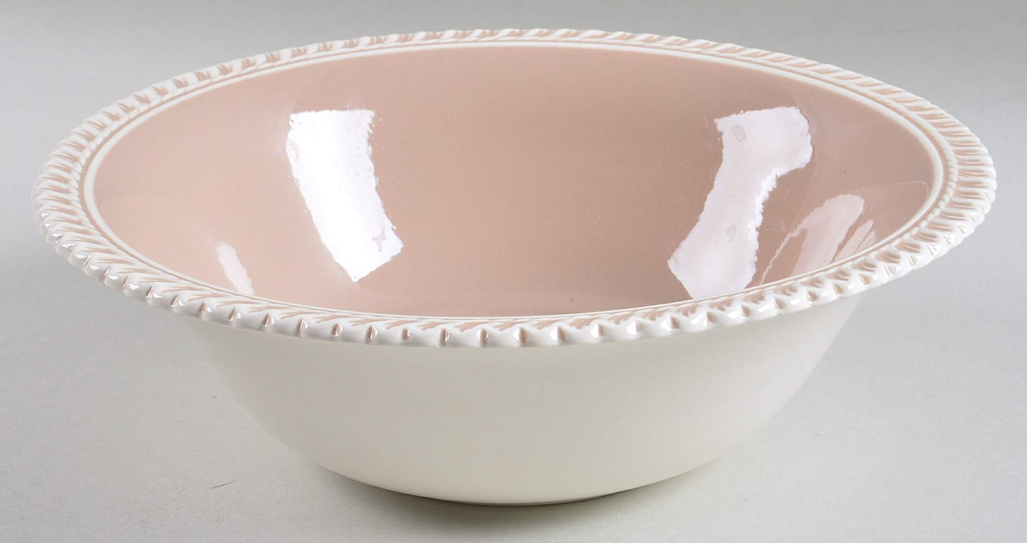 Chesterton Pink Cocoa 8" Round Vegetable Bowl by Harker-1
