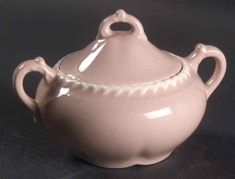 Chesterton Pink Cocoa Sugar Bowl & Lid by Harker-1