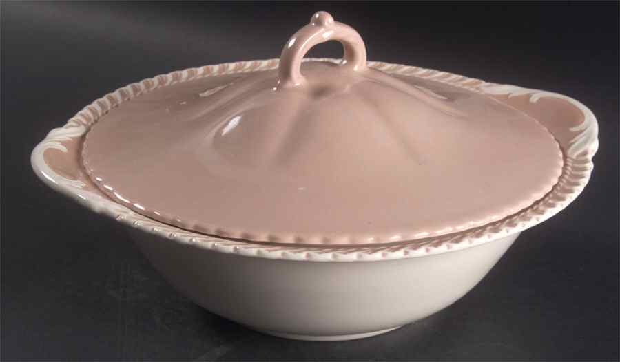 Chesterton Pink Cocoa Round Covered Vegetable by Harker-1
