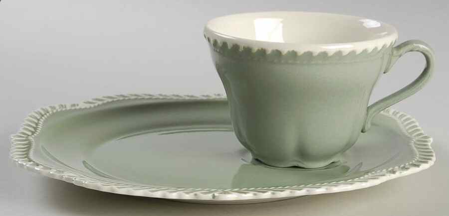 Chesterton Celadon Snack Plate & Cup Set by Harker-1