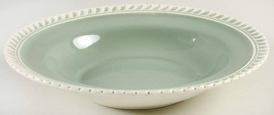 Chesterton Celadon Rim Soup Bowl by Harker-1