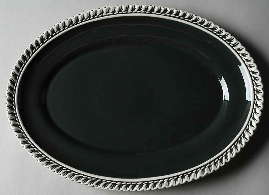 Chesterton Charcoal 12" Oval Serving Platter by Harker-1