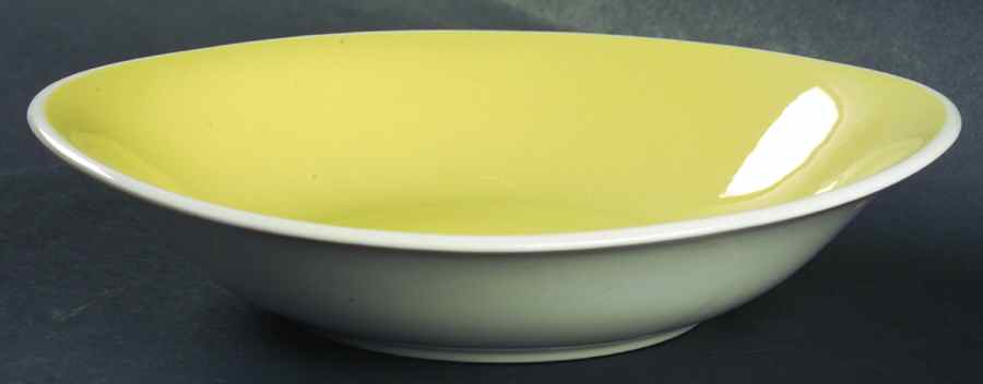 Cock O'Morn (Yellow) Lugged Soup Bowl by Harker-1