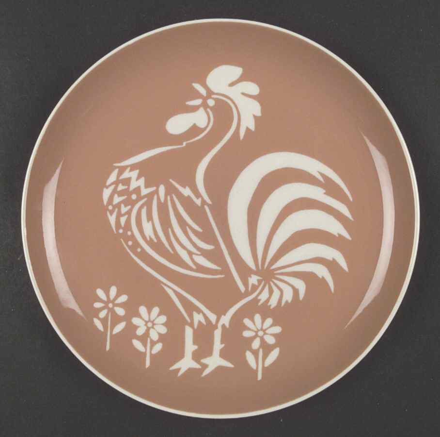 Cock O'Morn (Coral) Dinner Plate by Harker-1