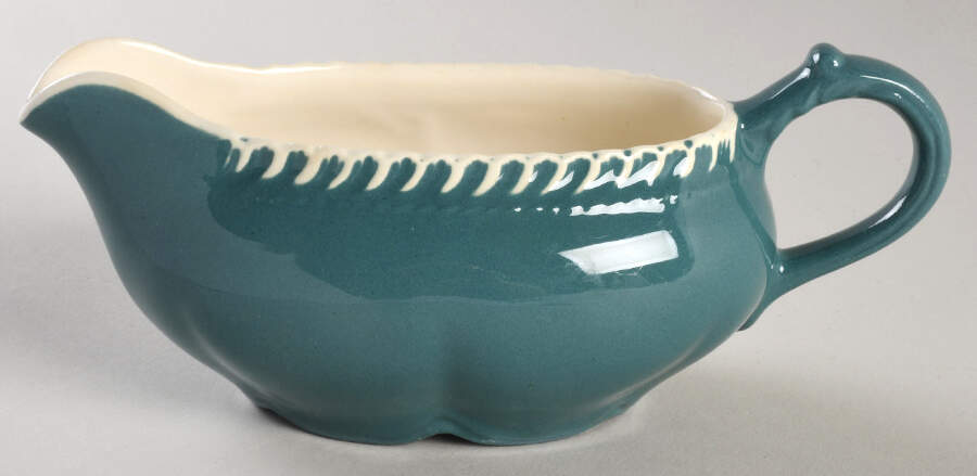 Corinthian (Dark Teal Green) Gravy Boat by Harker-1